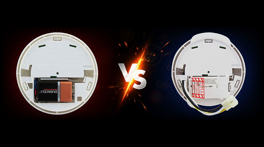battery operated vs hard wired smoke alarms