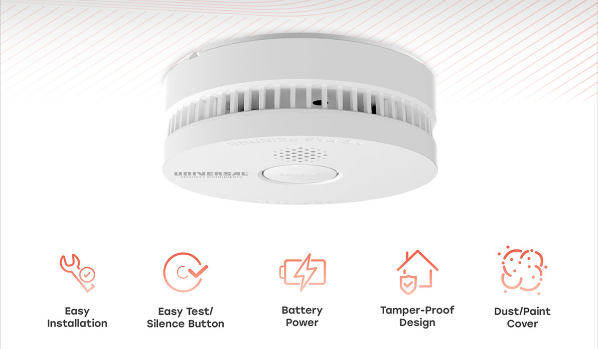 easy install 9 volt battery smoke alarm