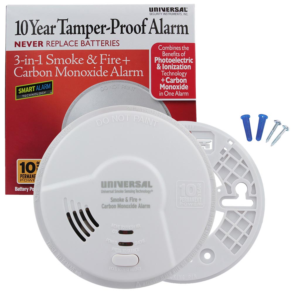 Room Designated Smoke, Fire & Carbon Monoxide Detectors by Universal Security Instruments