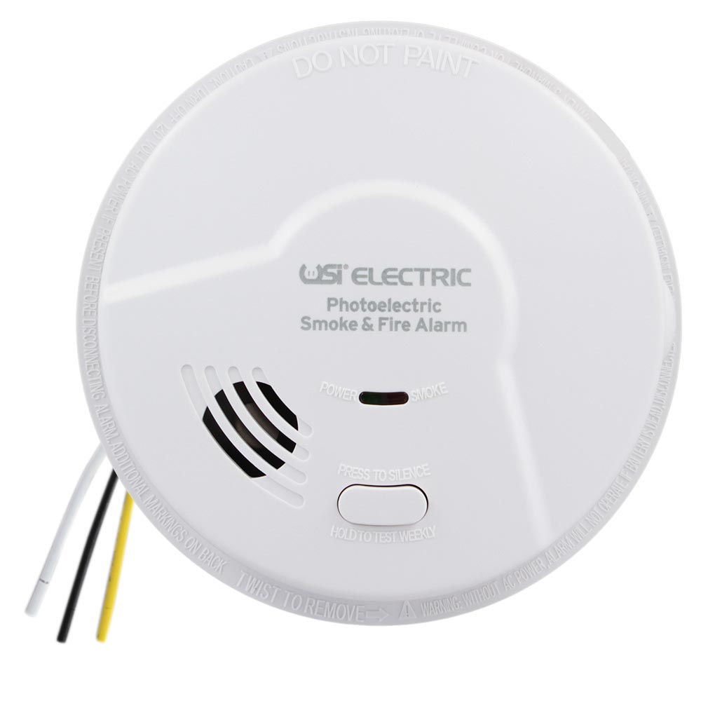 USI Electric Hardwired Photoelectric Smoke and Fire Alarm with Battery Backup (MP117)