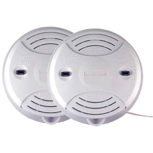 Universal Security Instruments Photoelectric 120-Volt AC/DC Wired-In Smoke and Fire Alarm, 2-Pack (USI-3204-2P-3CC)