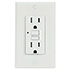 USI Electric 15 Amp Self Test GFCI Tamper-Resistant Receptacle Duplex Outlet, White - G1315TRWH