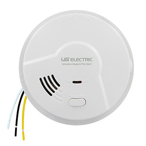 USI Electric Hardwired Ionization Smoke and Fire Alarm with Battery Backup (5304)
