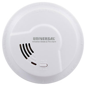 USI Quick Change Battery-Operated Ionization Smoke and Fire Alarm