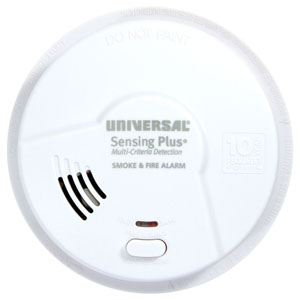 USI Sensing Plus Smoke and Fire Alarm With 10 Year Battery