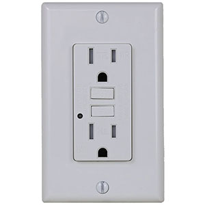USI Electric 15 Amp Tamper Resistant GFCI Receptacle, Black