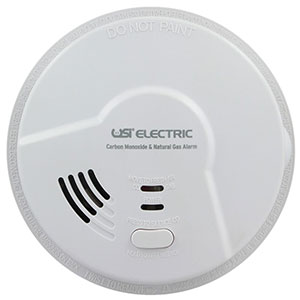 USI Electric Hardwired 2-in-1 CO and Natural Gas Alarm, Battery Backup
