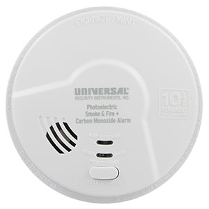 USI Hallway 10 Year Battery Photoelectric Smoke & Carbon Monoxide Alarm MPC322SB