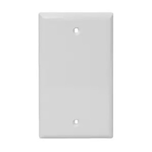 USI Electric Wall Plate Blank Single Gang, White